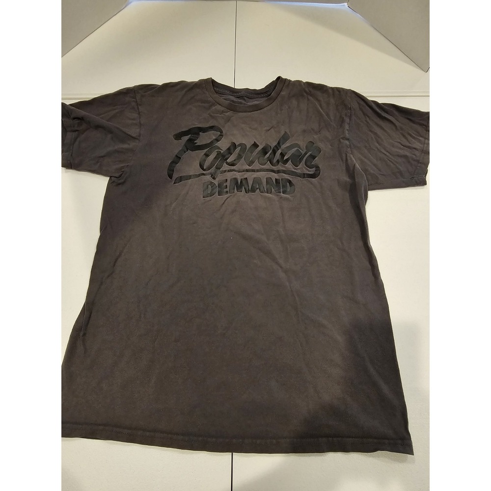 Popular Demand Graphic T-Shirt Mens Medium Fits Large Brown Streetwear Tee‎